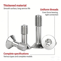 Servicios de Fundición de Productos de Ferretería: Tornillos Torx de Cabeza Plana de Acero Inoxidable de Alta Precisión para Producción por Lotes, Piezas de Máquina CNC