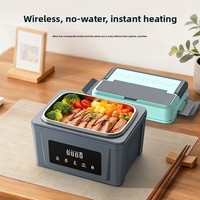 Boîte à lunch électrique thermique sans fil pour la pêche en plein air, les étudiants, les conducteurs - Intelligente et portable, 1,3-1,5 L, avec pot intérieur en acier inoxydable 304