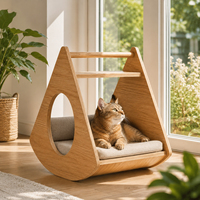 Maison pour animaux de compagnie en bois massif, moderne, luxueuse, minimaliste, durable, écologique, OEM/ODM pour chats et chiens - Meuble d'angle durable Pet Duke