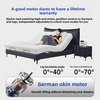 XL réglable intelligent électrique multifonctionnel double moteur hydraulique lit maison hôtel utilisation pliable en cuir Double fonction extensible