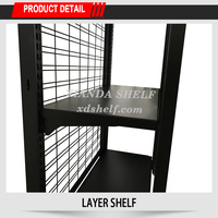 Étagère de présentation en grille métallique pour magasin de détail, panneau de grille, étagère de rangement en fil métallique