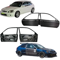 Nouvelles portes de remplacement en fibre de carbone de style OEM légères, compatibles avec EK9 1995-2000 6ème génération pour berline JDM VTEC, voiture de haute qualité