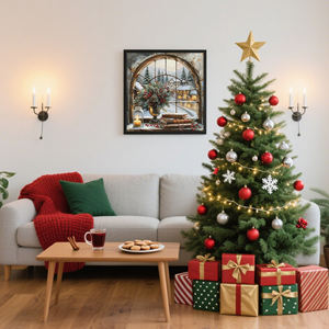 Pittura diamantata Neu per adulti, Xmas inverno Snow Pintura De Diamantes per principianti pittura diamantata personalizzata - Product Image 4