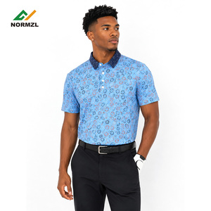 Polo de golf personnalisé par sublimation pour fabricants, imprimé intégral, col sans couture, extensible, haute performance, pour homme, maillot de sport - Product Image 4