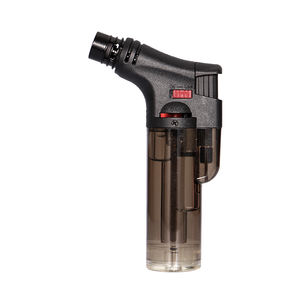 New Trend Windproof Lighters Factory Refillable Custom Logo <b>Powerful</b> Cigar Slant <b>Torch</b> Lighter - Product Image 1