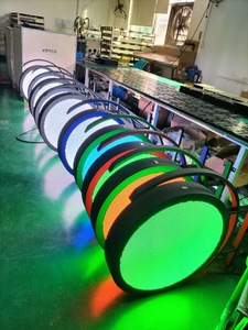 Yake Logo Màn hình hiển thị LED ngoài trời vòng tròn sáng tạo LED hiển thị Double Sided kỹ thuật số LED signage Board - Product Image 2