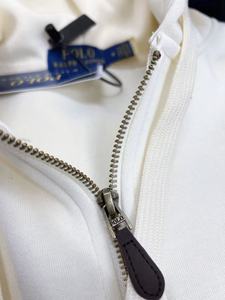 Bán Buôn Thêu Logo Chất Lượng Hàng Đầu Tinh Khiết Bông Mùa Xuân Và Mùa Thu Cao cấp Người Đàn Ông Và Phụ Nữ Dây Kéo Lỏng Áo Khoác Giản Dị - Product Image 3