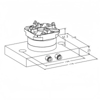 Plaque de base pour mandrin automatique simple vertical en acier inoxydable, force de serrage 4000N, précision 0,002 mm pour tour CNC 3A-100022