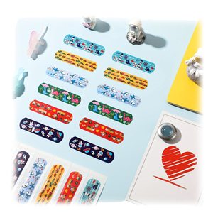 Trousse de premiers secours, bandages lumineux imperméables, formes et motifs variés, couleur phosphorescente, autres, certifiés EO désinfectés, 72x19mm - Product Image 4