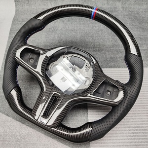 Volant sport en cuir et fibre de carbone personnalisé en usine pour BMW Série 1 2 3 4 G20 - Product Image 2