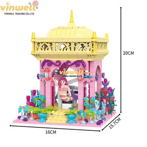 520PCS Fairy <strong>Mermaid</strong> Music Pavilion 3D Building <strong>Block</strong> Sets Miniature Toys Plastic <strong>Blocks</strong> for <strong>Girls</strong> Wholesale Kids Toys - Product Image 1