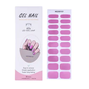 Uv Gel Sell Sell Non-Toxic New Semi Cured Gel Strips Shanghai Colorful Designs Wholesale Gel Nail Polish Wraps