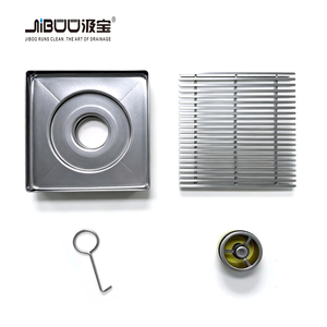 Sifone a pavimento di lusso in acciaio inox a griglia quadrata, anti-odore, con angolo a R, antigraffio, ad alta capacità di drenaggio per bagni commerciali e hotel - Product Image 2