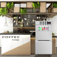 Nouvelle machine à glace molle industrielle à cinq saveurs de fruits, haute productivité, certifiée CE, pour usage commercial