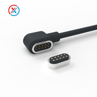 Conector de Carga Magnético de 10 Pines, Cable USB Pogo Pin, Conector Magnético de Alimentación CC Macho-Hembra