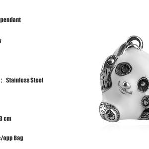 Dijes de Acero Inoxidable con Diseño de Panda en Plata Antigua, Personalizados de Fábrica, para Collares y Joyería Unisex, Gran Venta para Fiestas y Eventos - Product Image 3