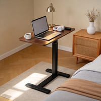 Bureau latéral multifonctionnel à roulettes, bureau électrique à hauteur réglable pour la maison et le bureau