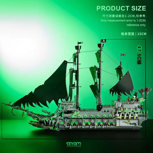 <span class=keywords><strong>Bateau</strong></span> pirate voilier brique modèle bricolage assemblage créatif voilier affichage blocs de construction ensemble pour enfants <span class=keywords><strong>adulte</strong></span> cadeau d'anniversaire - Product Image 4