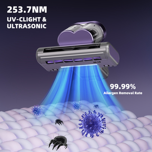 Nettoyeur portable anti-acariens à ultrasons pour lit et maison, avec contrôleur professionnel et lumière UV pour matelas - Product Image 3