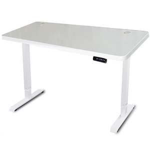 Bureau debout électrique réglable en hauteur, mobilier de bureau à domicile, colonne de levage à double moteur, bureau informatique pour le télétravail - Product Image 1