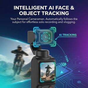 Cámara con Gimbal de Seguimiento Automático Inteligente, 64 Millones de Píxeles, Antivibración, Estabilizador Portátil para Vlogs, para Creadores de Contenido - Product Image 5