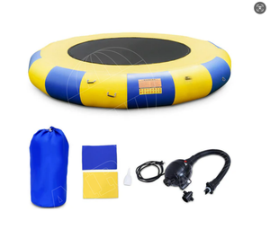 Trampolín flotante inflable de 6,5 pies, gorila redonda de agua con escalera de 3 escalones para piscina, lago, deportes acuáticos, equipo de parque - Product Image 6