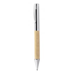 Stylo à bille en bois avec clip en métal chromé, instrument d'écriture haut de gamme - Product Image 1