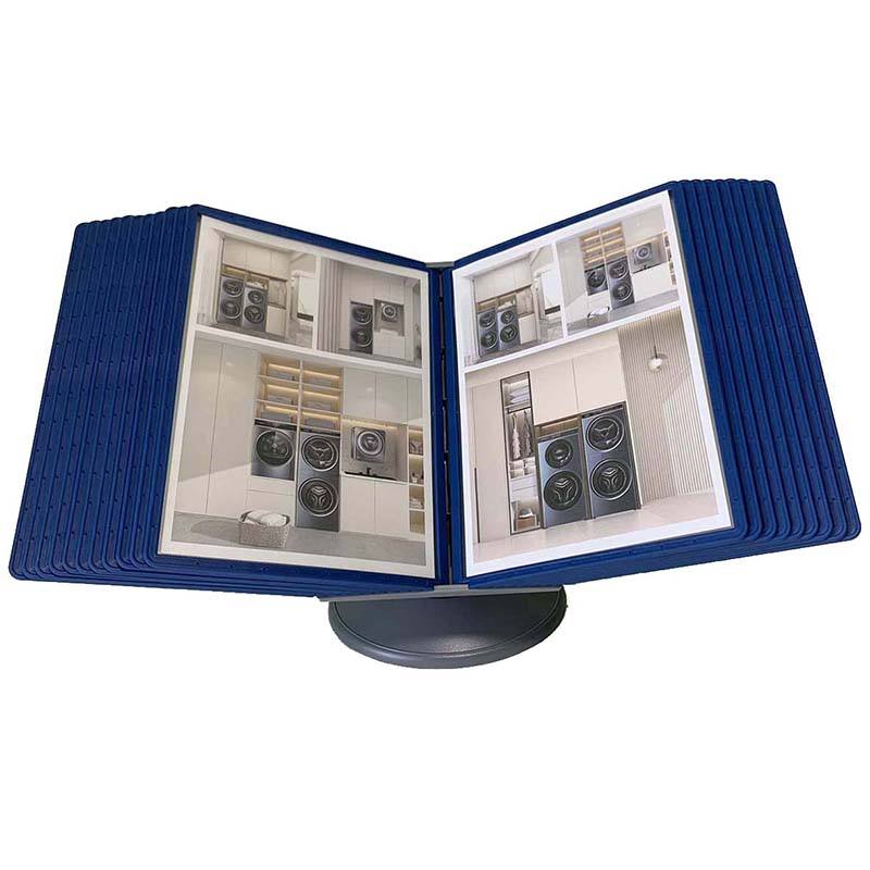 20 Panels A4 Size Desktop Rotary Document Display Stand Countertop ...