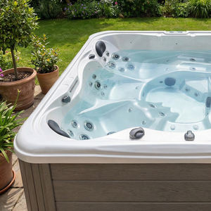 <span class=keywords><strong>Spa</strong></span> de jardin moderne pour 5 adultes et enfants, bain à remous portable en acrylique avec gros jets de massage pour une immersion relaxante - Product Image 2