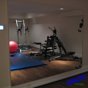 SINOY Factory Price 5mm 6mm Thick Large Wall <b>Mirror</b> Gym <b>Mirror</b> Dance Studio <b>Mirror</b> for Gym Fitness Club, Studio Applcations - Product Image 4