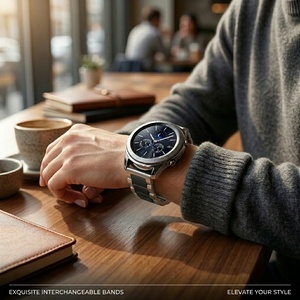 Correa de Acero Inoxidable de Primera Calidad con Cierre Magnético de Liberación Rápida para Reloj Samsung Galaxy <span class=keywords><strong>8</strong></span> <span class=keywords><strong>7</strong></span> 6 5 4 FE Pro Classic Active 2, Correa de Metal - Product Image 5