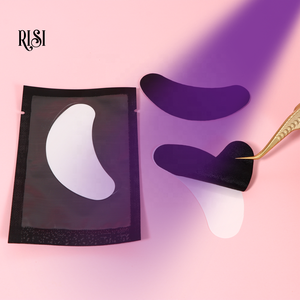 Parches Oculares Desechables Negros Sin Pelusa de Hidrogel UV <span class=keywords><strong>RISI</strong></span> para Extensiones de Pestañas con Logotipo Personalizado - Product Image 1