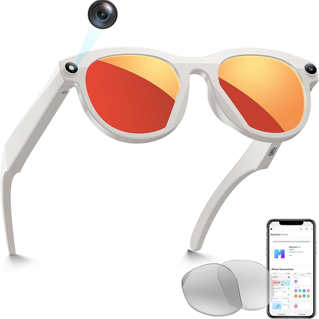 Factory Supply Wholesale AI Glasses Supplier Smart Sunglasses with Camera AI Photo Recognition Real-Time Translation