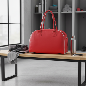 Borsa sportiva rossa con manici per palestra e viaggi - Product Image 3