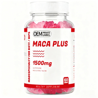 Gummies véganes de Maca Noire pour Hommes : Énergie, Endurance, Vitalité – Adaptogène, Supplément Vitaminique Naturel à Base de Plantes – Vente en Gros et Marque Privée