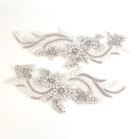 Accessoire floral unique en strass de cristal à 12 facettes pour robe de mariée, technique de couture, utilisation polyvalente pour sacs, vêtements, chaussures YUGU