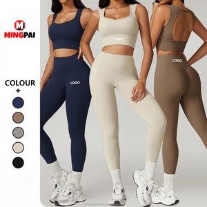 कस्टम उच्च गुणवत्ता वाले 5 पीस फिटनेस कपड़े स्पोर्ट्सवियर जिम लेगिंग सक्रिय खेल शॉर्ट्स महिला कसरत - Product Image 1