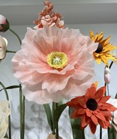 T-208 disesuaikan bunga matahari raksasa poppy Lily dekorasi Interior untuk perlengkapan dekorasi pernikahan aksesoris dekoratif rumah latar belakang