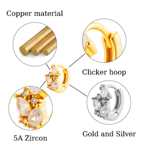 <span class=keywords><strong>Orecchini</strong></span> Ipoallergenici Hengsen Placcati Oro con Zirconi CZ a Forma di Serpente e Farfalla, <span class=keywords><strong>Orecchini</strong></span> a Cerchio Pendenti Clicker <span class=keywords><strong>per</strong></span> <span class=keywords><strong>Piercing</strong></span> Cartilagine e <span class=keywords><strong>Trago</strong></span> - Product Image 2