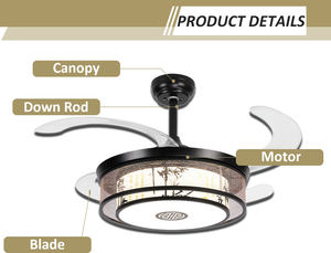 <span class=keywords><strong>Ventilateur</strong></span> de plafond de prix bon marché de <span class=keywords><strong>lustre</strong></span> de tradition chinoise avec la lumière menée par télécommande - Product Image 5