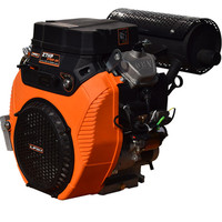 Moteur à essence Lifan Heavy Duty 20KW 27HP V-Twin 744cc OHV 4 temps refroidi par air à démarrage électrique pour machines industrielles