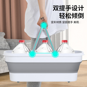 <b>Plastic</b> rectangular mop bucket, wringer, automatic mop bucket, household single bucket, large size for lazy people. - Product Image 4