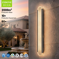 Lumière murale linéaire LED extérieure certifiée CB CE LVD, IP65, étanche, moderne, villa, hôtel, piscine, jardin, lampe murale LED