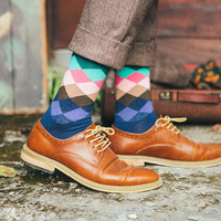 Chaussettes habillées unisexes de haute qualité en coton de créateur pour hommes et femmes-Bas antibactérien pour l'automne-Vente en gros