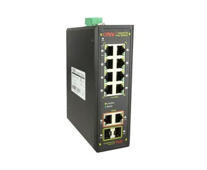 ONV OEM gigabit industrial POE switch 8 poe port unmanaged 10/100mbps with SFP ports