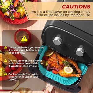 Rivestimenti Quadrati in Silicone per <span class=keywords><strong>Friggitrice</strong></span> <span class=keywords><strong>ad</strong></span> <span class=keywords><strong>Aria</strong></span> da 8 Pollici, Riutilizzabili, <span class=keywords><strong>Accessori</strong></span> per <span class=keywords><strong>Friggitrice</strong></span> <span class=keywords><strong>ad</strong></span> <span class=keywords><strong>Aria</strong></span> e Forno da 3 a 7 QT, Compatibili con Microonde - Product Image 5
