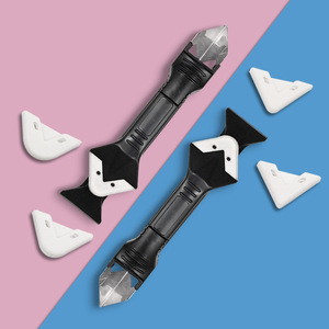 Nahe Tile Grout Tool C1TBB Metal Head Shovel 3 In 1 Multi Functional Scraper For Home Wall Floor Cleaning - Product Image 1