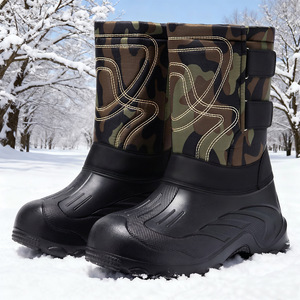 Bottes de neige courtes <span class=keywords><strong>pour</strong></span> homme, antidérapantes, chaudes, résistantes à l'usure, semelle extérieure en caoutchouc, doublure en peluche artificielle, confortables, à enfiler - Product Image 2