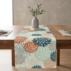Luxury Woven Simple Cotton Animal Print Table <b>Runner</b> | Durable Eco-Friendly Reusable Waterproof Extra Long for Restaurant Home - Product Image 1
