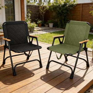 Outdoor Light Weight Cotton Padded Aluminium Portable Beach Foldable <b>Stool</b> Camping Ground Chair - Product Image 3